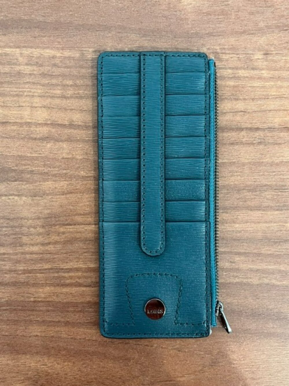 Lodis Leather Dark Teal Card Holder Wallet